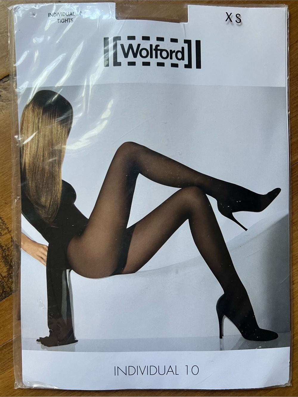 Wolford Individual 10 Tights Nylons in Honey XS